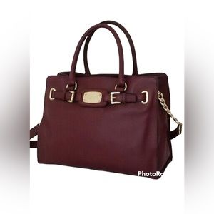 Michael Kors Burgundy Hamilton Bag